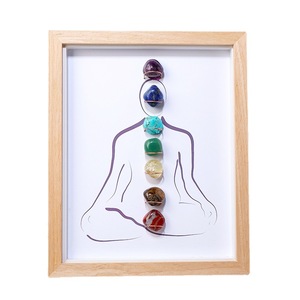 Tự Nhiên Giảm Đá Khung Ảnh Trang Trí Pha Lê Khắc Chakela Cho Yoga Năng Lượng Chữa Bệnh Bằng Tay Sơn Nguyên Vàng Chữa Bệnh - Product Image 1