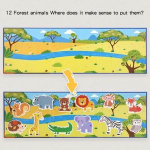 5Pack Non-Toxic Safe <b>Gift</b> Ideal Airplane Car Rides Travel Toy 5 Sets Fun Animals Magnetic Busy Book for Baby - Product Image 3