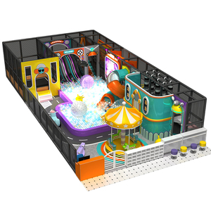 Équipement de terrain de jeux intérieur coloré sur mesure, centre de jeux souple commercial avec piscine à balles, toboggan et manège <span class=keywords><strong>pour</strong></span> centre commercial - Product Image 2