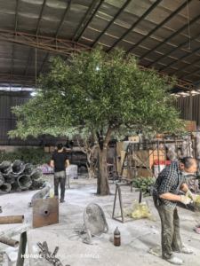 Custom alta simulazione decorazione dell'hotel Bespoken sempreverde gigante 10ft mediterraneo artificiale grande albero di olivo con frutta finta - Product Image 2