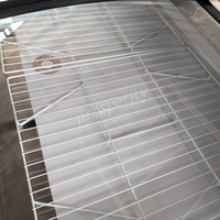 Vitrine réfrigérée horizontale à dessus plat pour viande, avec porte coulissante frontale, pour la conservation des aliments cuisinés