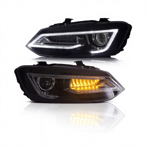Conjunto de Faros LED para Automóvil Polo 2011-2017 con Luces de Circulación Diurna de 12 V y 35 W, 4600 Lúmenes, Estilo Ojo de Diablo - Product Image 1