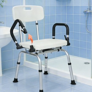Chaise de douche Fushide YC5211, largeur de siège de 44 cm, hauteur réglable, accoudoirs antidérapants pour personnes âgées, handicapées, femmes enceintes - Product Image 3