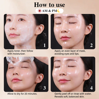Masque facial peel-off en gros sous marque privée, raffermissant, hydratant, au collagène, crème enveloppante, vitamine C, niacinamide, blanchissant