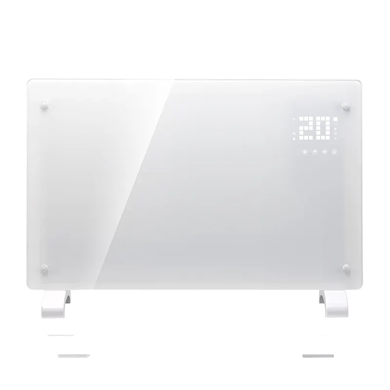 Aquecedor de painel de vidro 2000 w, painel de vidro decorativo de parede elétrico melhor convetor temperado
