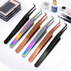Light Weight Fiber Tip Lash Tweezer Volume Fan Tweezers Lash Pickup Tool Eyelash Tweezer Stainless Steel Lash Extension Tweezer - Product Image 1