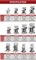 Mélangeur Planétaire Électrique Commercial pour Boulangerie, Capacités 5L 7L 10L 10 5L 7L 20 Litres, Robot Pâtissier de Cuisine pour Gâteaux, Crèmes et Pâtisseries