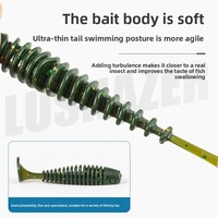 Leurre souple en forme de queue de requin, pack de 20 pièces, odeur de poisson, micro-particules filetées, petit acier inoxydable sans hameçons, pour la pêche au bar