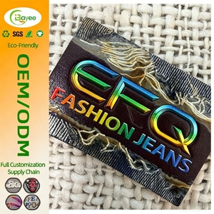 ป้ายหนังนูนลาย 3 มิติ แบบวินเทจสั่งทำพิเศษ ไม่เสียรูปทรง สำหรับติดกางเกงยีนส์ พร้อมแผ่นหนังสำหรับติดป้ายเสื้อผ้า - Product Image 1