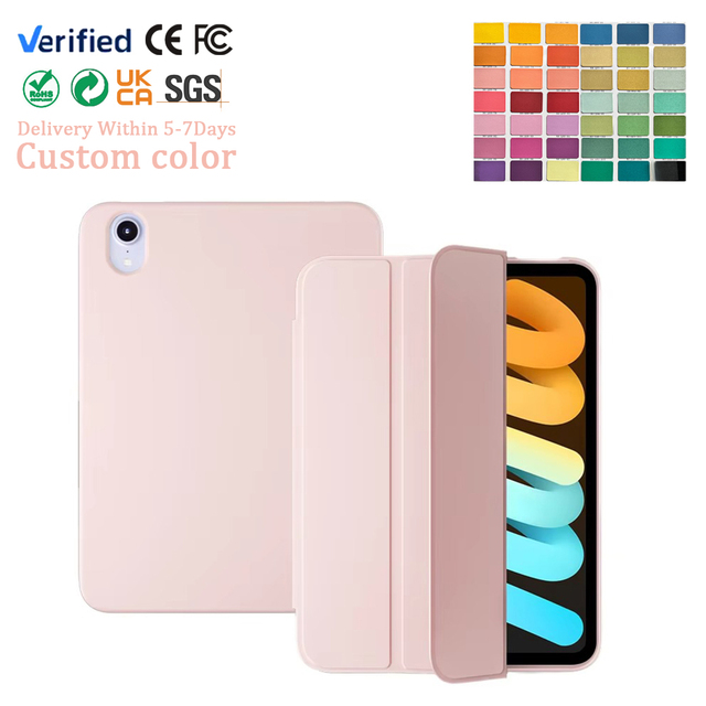 Custom Logo/Colors Silicone Back Pencil Holder with Trifold StandTablet Cover Case for iPad Air 11 13 Trifold iPad Case