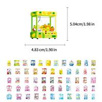 56 autocollants PVC imperméables colorés à motifs de dessins animés pour la décoration DIY de coques de téléphone, carnets et bouteilles d'eau