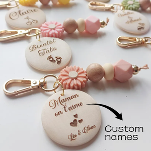 Llavero acrílico DUOYING con medallón personalizado-Cumpleaños, regalo del Día de la madre para abuela, abuelo, padres y maestros - Product Image 4