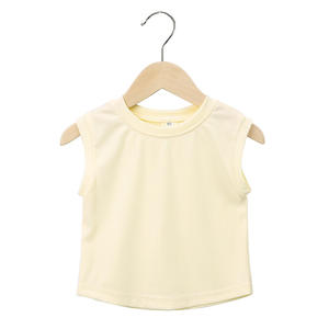 Novedad de verano, conjunto de seda de hielo para bebé para niñas, de <span class=keywords><strong>9</strong></span> años estilo informal, patrón sólido, 2T, chaleco holgado sin mangas, Top, pantalones largos, conjunto de dos piezas - Product Image 5