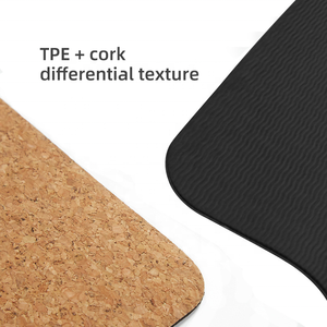 Estera antideslizante para hacer ejercicio en <span class=keywords><strong>casa</strong></span> para niños, esteras de goma de corcho grueso Tpe para Yoga, Pilates, respetuo - Product Image 4