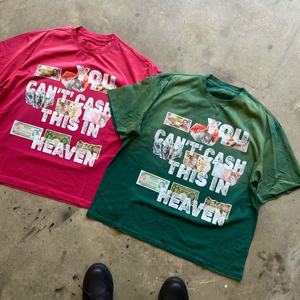 T-shirt ample et lourd de style streetwear, design vierge, délavé à l'acide, 100% coton, écologique, pour homme - Product Image 1