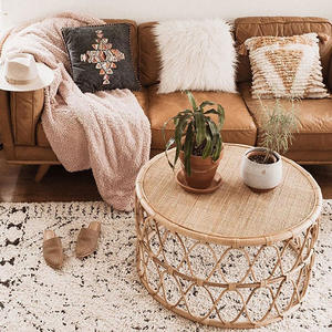 مجموعة قهوة الروطان البوهيمية التقليدية ونمط جنوب شرق آسيا هوميستيا لغرفة المعيشة - Product Image 4