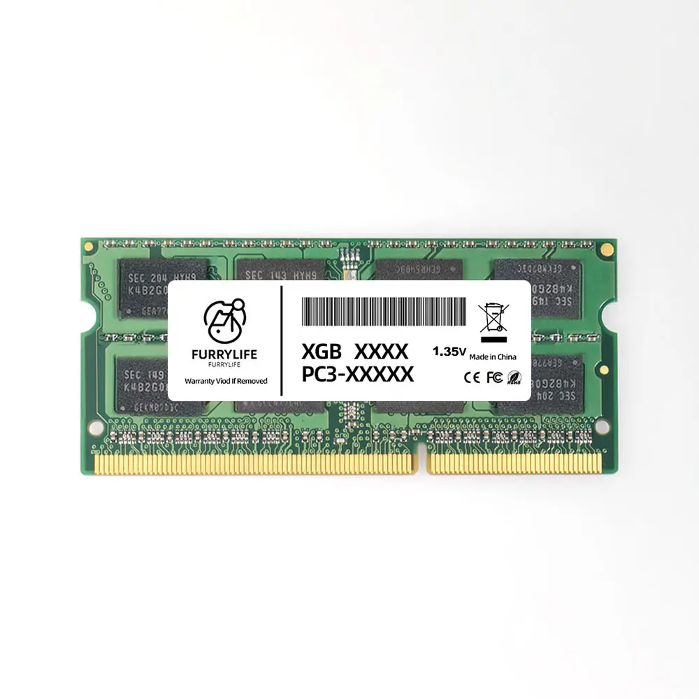 FurryLife yüksek kalite ddr3 ram 8gb bellek ddr3 8gb dizüstü ram bellek 1333mhz 1.35V SODIMM laptop için