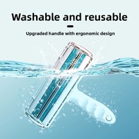 Brosse anti-poils portable OEM ODM en ABS de type rouleau, avec adhésif détachable, pour chiens, chats et petits animaux, grattoir à vêtements facile à utiliser