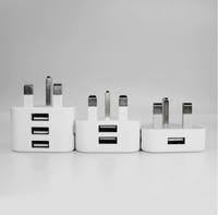 Adaptateur mural de charge rapide multi-ports USB à 3 broches pour iPhone et Android (norme britannique)