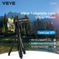 Meilleur kit d'objectif téléobjectif pour téléphone portable, objectif téléobjectif longue focale 50X haute puissance avec trépied pour téléphones