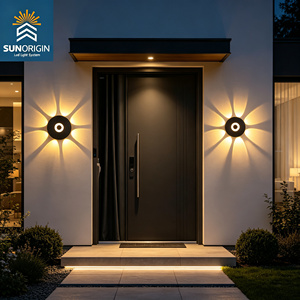 Applique murale LED en aluminium et verre trempé 6W/8W IP65, 360° 2700K Blanc chaud doux, étanche pour jardin et extérieur - Product Image 6