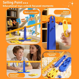 Jeu d'équilibre mathématique pour enfants, jouet de comptage numérique, apprentissage précoce, jeu éducatif Montessori pour garçons et filles, jeu parent-enfant - Product Image 4