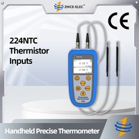 Thermomètre à capteur NTC compact, portable et léger, à double canal, pour la mesure de la température sur site