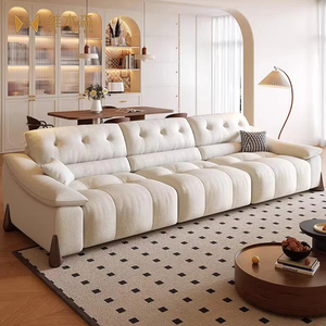 Sofá Cama Extensible Eléctrico Multifuncional de Chenilla Estilo Cremoso 2026, Sofá Recto para Sala de Estar de 1 a 4 Plazas - Product Image 4