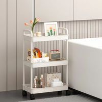 Lage Prijs 3-Tier Mobiele Groenteopslag Rolwagentje Met Wielen Ruimtebesparende Huishoudelijke Organizer Trolleykar