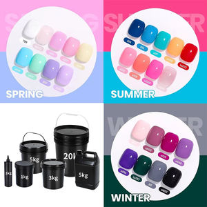 Ensemble de vernis à ongles en gel, base coat, finition brillante, mate, pailletée, top coat, <span class=keywords><strong>rose</strong></span> <span class=keywords><strong>fluo</strong></span>, jaune, gelée bleue, couleurs vives, longue durée - Product Image 2
