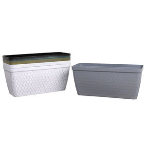 Venta caliente 41x18cm Colorido Interior y exterior Rectangular Maceta <span class=keywords><strong>de</strong></span> <span class=keywords><strong>plástico</strong></span> Maceta <span class=keywords><strong>de</strong></span> resina barata para plantas y flores (FW-11-3) - Product Image 5