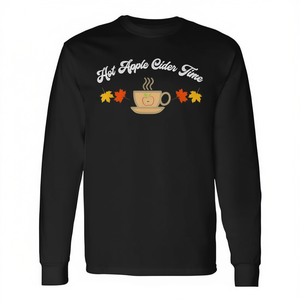 T-shirt à manches longues Hot Apple Cider Time Fall Festival Autumn - Product Image 2