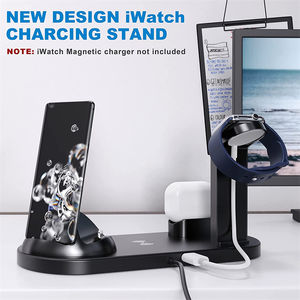 Support de chargeur sans fil magnétique 4 en 1, charge rapide 15W, aimant puissant pour iPhone, <span class=keywords><strong>Airpods</strong></span>, iWatch, <span class=keywords><strong>Android</strong></span>, multi-appareils - Product Image 2