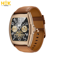 Reloj Inteligente AW73 Personalizado para Hombre y Mujer, Correa de Cuero, Caja de Aleación, Pantalla de 1.77 Pulgadas para Llamadas, Resistente al Agua IP67