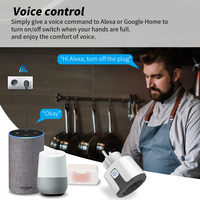 SIXWGH Prise intelligente WiFi Tuya, prise EU 16A, commande vocale Alexa GoogleHome SDK Cn, moniteur d'énergie, minuterie et compte à rebours à distance, Smart Life