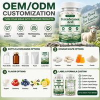 Kapsul Asam Pentadekanoat OEM/ODM Dari Susu Domba yang Diberi Makan Rumput di Ketinggian Tinggi Suplemen Diet Label Pribadi