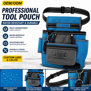 Bolsa de Herramientas OEM, Bolsa de Cintura de Lona Resistente, Organizador Multibolsillos con Cinturón Ajustable para Electricista y Carpintero - Product Image 1