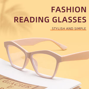 Gafas de Lectura con Protección Anti-luz Azul, Estilo Punk, Montura Grande <span class=keywords><strong>para</strong></span> Mujer, Diseño Poligonal, Patrón Geométrico Hexagonal, Montura de <span class=keywords><strong>PC</strong></span> - Product Image 2