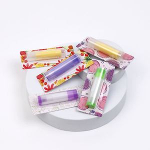 Carteras portátiles multifunción de hilo de punto sólido natural de gran venta, tarjeteros largos con blíster para bálsamo labial de marca privada - Product Image 1