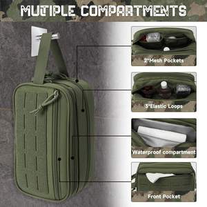 OEM Customizable Tactical Toiletry <strong>Bag</strong> for Men Travel Hygiene Shaving Kit Tool Molle Pouches <strong>Makeup</strong> <strong>Bag</strong> with <strong>Compartments</strong> - Product Image 3