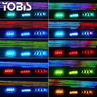 Éclairage ambiant intérieur de voiture 18 en 1, contrôle par application, éclairage RGB Symphony, fibre optique automobile, éclairage ambiant acrylique pour voiture
