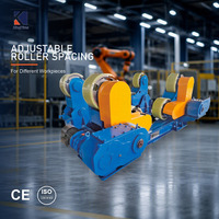 Rouleaux de rotation réglables pour machine à cylindres de grande taille avec vis mère et distance entre centres réglable pour tour éolienne