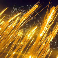 12V 1W Led Blé Lampe Extérieure Étanche Jaune Doré Fleur Artificielle Motif Lumière pour Parc Rue Jardin Décoration