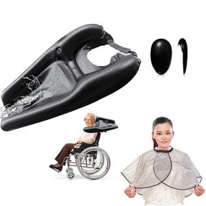 18.3x13.6 Inch Height Adjustable <b>Portable</b> Hair <b>Washing</b> Sink Shampoo Bowl Hair <b>Washing</b> <b>Basin</b> for Bedridden Elderly Pregnant Woman - Product Image 4