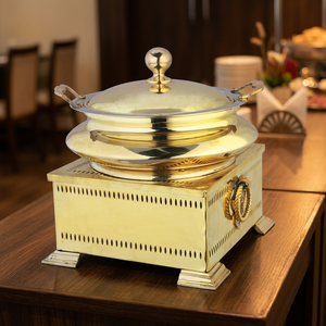 14x22 Brass Vintage Style Chafing Dish - Product Image 5