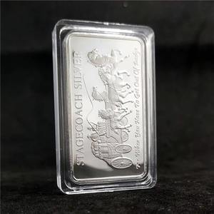 メーカー出荷準備完了 亜鉛合金メッキ角棒 カスタマイズ対応 1オンス銀バー コレクション用 - Product Image 6