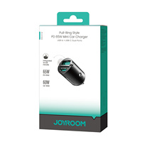 Joyroom A+C Model Tarik-Cetak-Pulih Mini 65w 3in1 Pd Usb c Adaptor Pengisi Daya Mobil