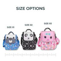 Sac à déjeuner en polyester pour enfants, motif animaux mignons, avec fermeture éclair, idéal pour la maternelle, garçons et filles, usage quotidien