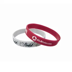 Custom Personalized Rubber Wristband With Printed Logo Silicone Bracelet