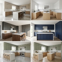 Meuble sous évier modulaire personnalisé en acier inoxydable avec panneau de cuisine au design moderne, charnières battantes et charnières à fermeture amortie